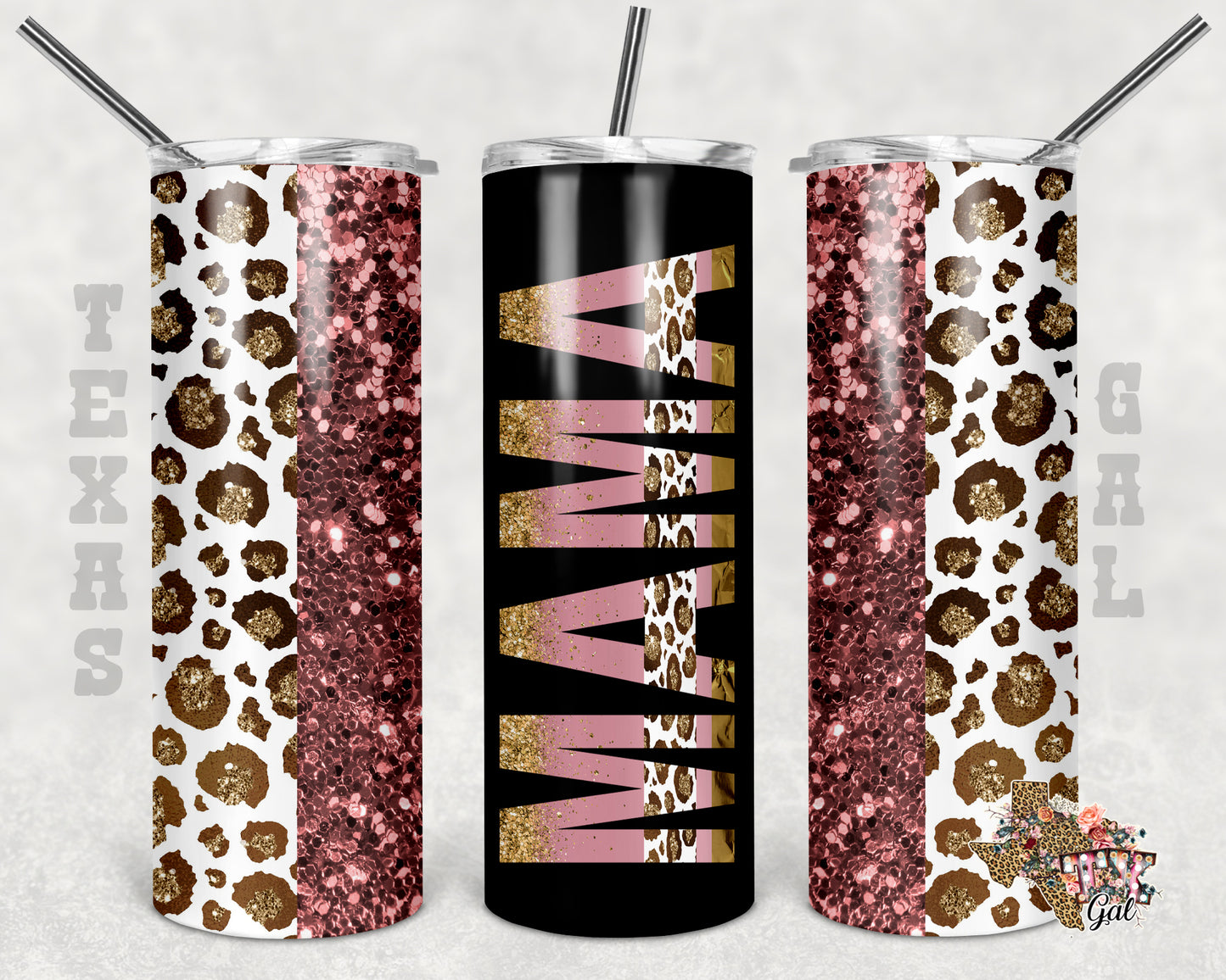 Rose Gold Cheetah Mama Duo Tumbler