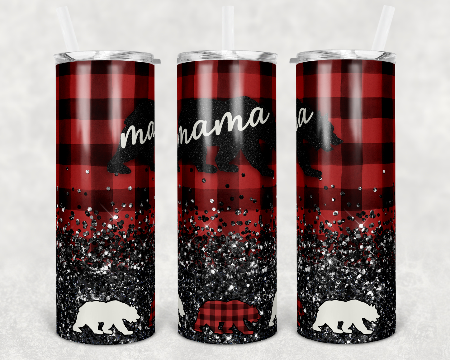 Buffalo Plaid Mama Bear Duo Tumbler