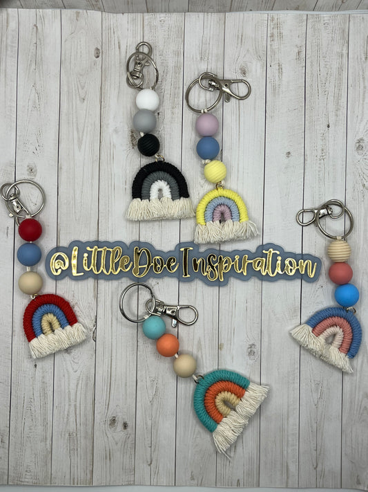 Monochrome Rainbow Keychain